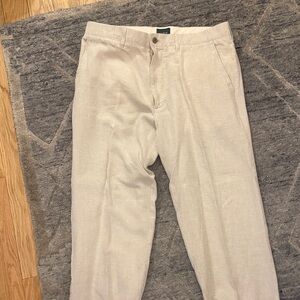 Jcrew Men's linen Cream Pants 35/32